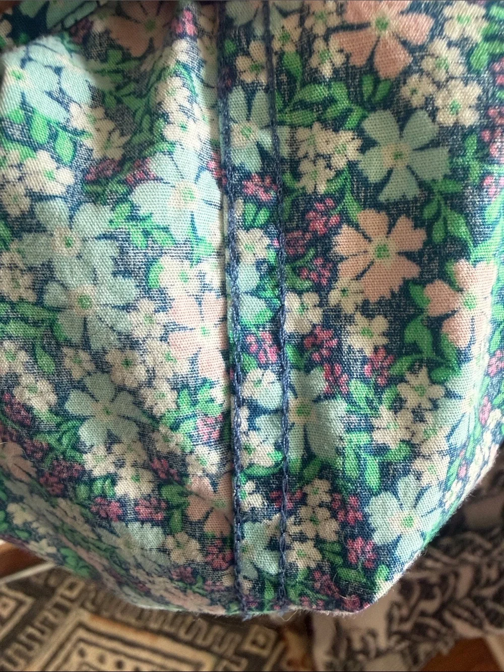 J. Crew Floral Short-Sleeve Button-Down Shirt in Teal and Pink
